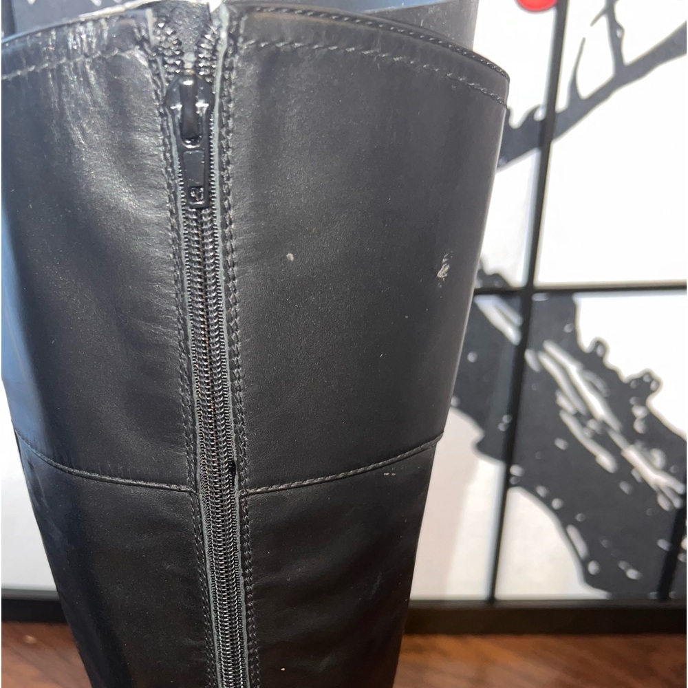 Bandolino Womens Wide Calf 7 1/2 Tall Black With Comfort Plus Size Boots - Picture 7 of 16